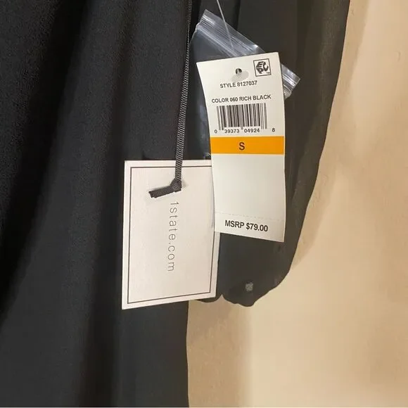 I. State NWT Off The Shoulder Chiffon Top Sz S - Picture 4 of 8